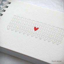 Load image into Gallery viewer, Heart Knitting Spiral Notebook | Inkello Letterpress
