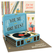 Load image into Gallery viewer, Up With Paper - Record Player Pop-up Birthday Card