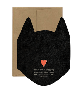 Black Cat Blink Die Cut Card | Isatopia