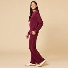 Load image into Gallery viewer, Softies | Vintage Velvet Raglan Crew Neck with Pintuck Wide Leg Pant