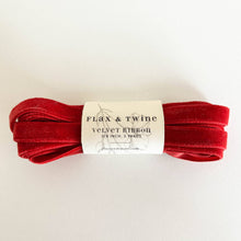 Load image into Gallery viewer, Velvet Ribbon 3/8” (3yds) | Flax &amp; Twine