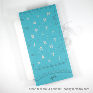 Birthday Pull-A-Pennant™ Greeting Card | Inkello Letterpress