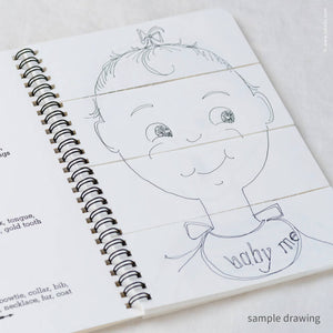My Book of Faces Four-Panel Sketchbook | Inkello Letterpress