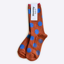 Load image into Gallery viewer, Panhandle Classic Dot Crew Socks — Rust | Hooray Sock Co.