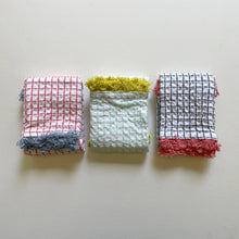 Load image into Gallery viewer, fort &amp; field | 100% cotton waffle square bright fringe kitchen dishcloth
