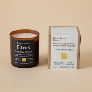 Citrus Scented Candle | Brick+Mortar