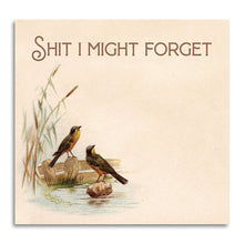 Load image into Gallery viewer, Bad Betty Greeting Co. - Shit I Might Forget - Funny Sarcastic Sticky Note Pad
