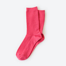 Load image into Gallery viewer, Everyday Solid Crew Socks — Fuchsia | Hooray Sock Co.