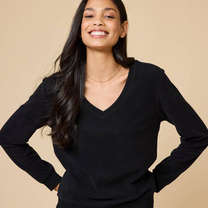 Softies | Vintage Velvet V-Neck with Wide Leg Pant