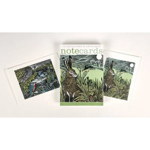 Kingfisher & Squirrels / Hares Notecards - Angela Harding | Art Angels