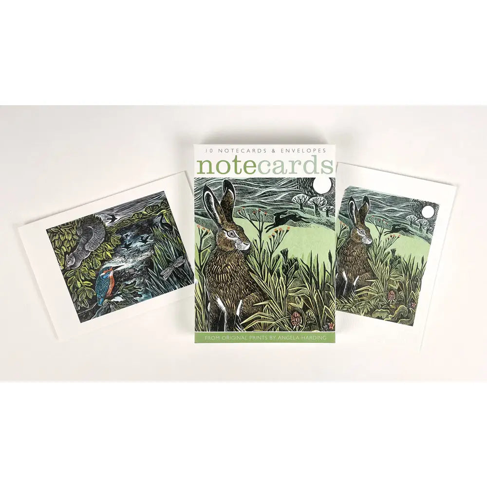 Kingfisher & Squirrels / Hares Notecards - Angela Harding | Art Angels
