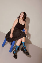 Load image into Gallery viewer, Sutro Bold Dot Crew Socks — Pacific | Hooray Sock Co.