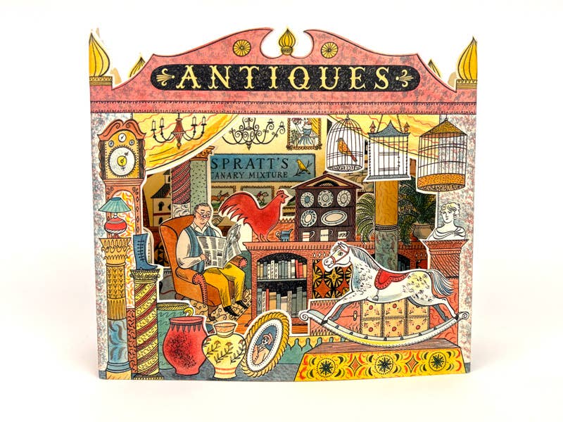 Antiques Shop 3D Card by Emily Sutton | Art Angels