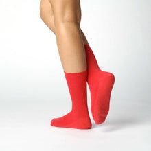 Load image into Gallery viewer, Everyday Solid Crew Socks — Scarlet | Hooray Sock Co.