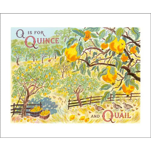 Q is for Quince & Quail by Emily Sutton | Art Angels