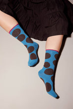 Load image into Gallery viewer, Sutro Bold Dot Crew Socks — Pacific | Hooray Sock Co.