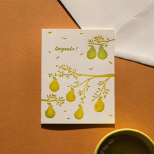 Load image into Gallery viewer, Congrats Pears | Homework Letterpress Studio