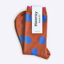 Load image into Gallery viewer, Panhandle Classic Dot Crew Socks — Rust | Hooray Sock Co.