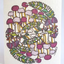 Load image into Gallery viewer, Little Green - Eco-Friendly Dishcloth Fall Mushroom Design, Swedish Towel