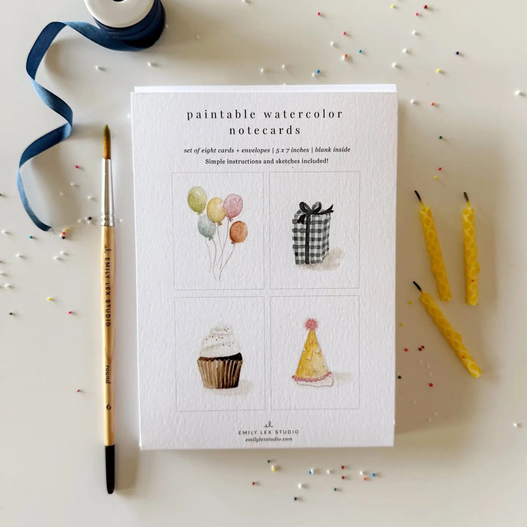 Paintable Notecards | Emily Lex Studio