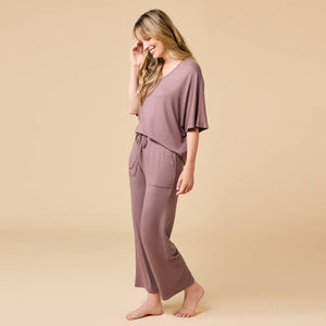 Dream Jersey Relaxed V-neck with Capri Lounge Set for Women | Softies