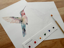 Load image into Gallery viewer, All-In-One Beginner Watercolor Kit - Hummingbird | Breathe People
