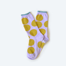 Load image into Gallery viewer, Sutro Bold Dot Crew Socks — Wisteria | Hooray Sock Co.