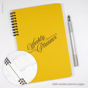 Script Design Weekly Planner | Inkello Letterpress