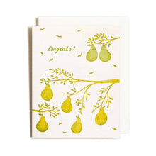 Load image into Gallery viewer, Congrats Pears | Homework Letterpress Studio
