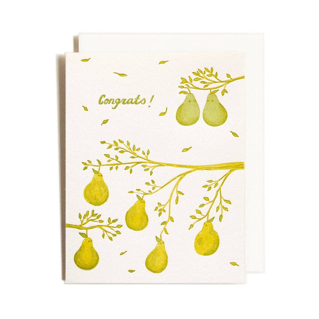 Congrats Pears | Homework Letterpress Studio