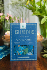 Happy Birthday Recycled Blue Mix Sewn Garland | East End Press