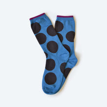 Load image into Gallery viewer, Sutro Bold Dot Crew Socks — Pacific | Hooray Sock Co.