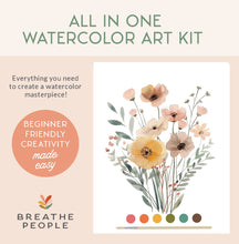 Load image into Gallery viewer, All-In-One Beginner Watercolor Kit - Wildflowers | Breathe People