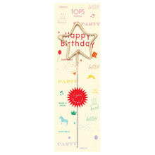 Load image into Gallery viewer, Big 8" Gold Star Sparkler Wand Card - "Happy Birthday” | TOPS Malibu