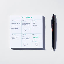 Load image into Gallery viewer, Small Weekly Desk Planner Notepad | Case Study