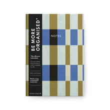 Load image into Gallery viewer, Evelina Blue &amp; Green Stripes Linen Notebook | Ohh Deer