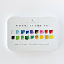 Load image into Gallery viewer, Watercolor paint set 18 colors with brush | emily lex studio