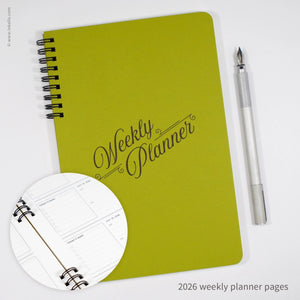 Script Design Weekly Planner | Inkello Letterpress