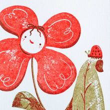 Load image into Gallery viewer, Birthday Flower Ladybug | Homework Letterpress Studio