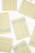 Load image into Gallery viewer, Library Card Notepad - Yellow | Marigold Press