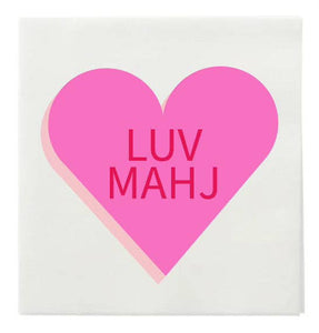 “LUV MAHJ" COCKTAIL NAPKINS | Mahji Mamas