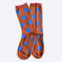 Load image into Gallery viewer, Panhandle Classic Dot Crew Socks — Rust | Hooray Sock Co.
