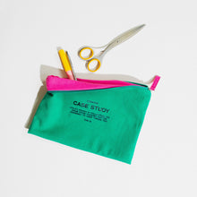 Load image into Gallery viewer, Washed Cotton Zipper Pouch  Kelly Green | Case Study