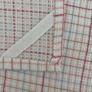 fort & field | 100% cotton cranberry plaid kitchen dishcloths - set of 2