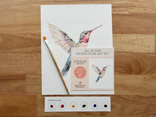 Load image into Gallery viewer, All-In-One Beginner Watercolor Kit - Hummingbird | Breathe People