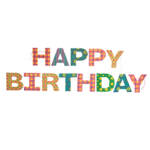 Load image into Gallery viewer, Bright Happy Birthday Sewn Garland | East End Press