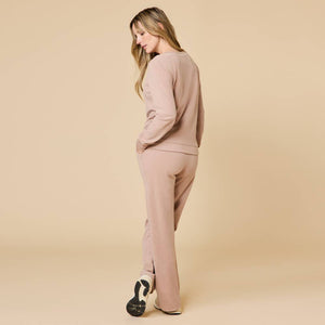 Softies | Vintage Velvet V-Neck with Wide Leg Pant