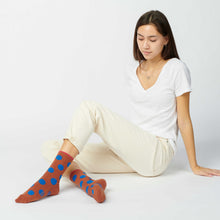 Load image into Gallery viewer, Panhandle Classic Dot Crew Socks — Rust | Hooray Sock Co.