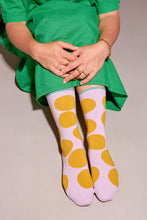 Load image into Gallery viewer, Sutro Bold Dot Crew Socks — Wisteria | Hooray Sock Co.