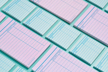 Load image into Gallery viewer, Library Card Post-It ® Sticky Notes - Blue | Marigold Press